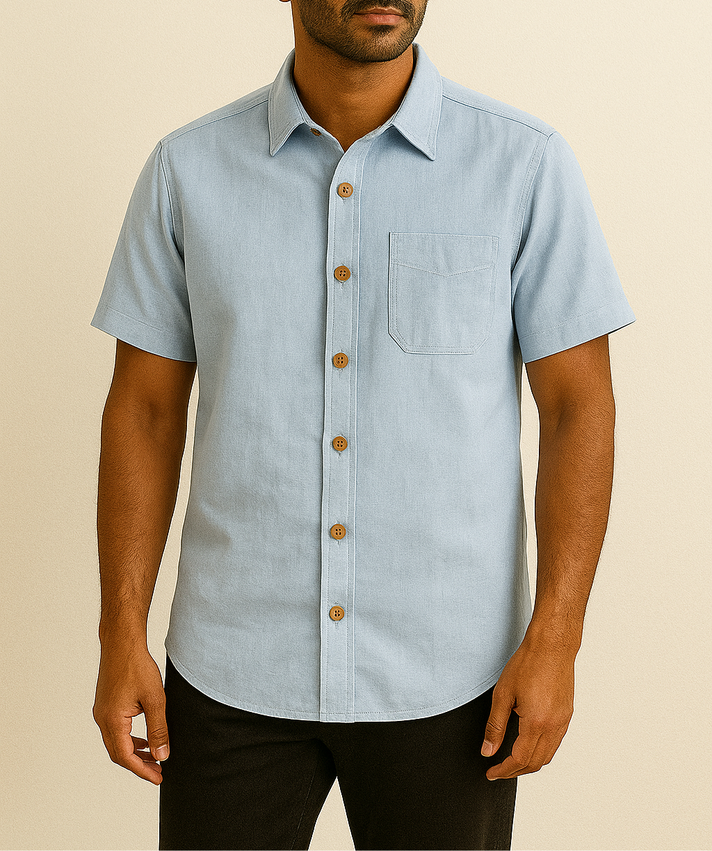 Light Blue Linen Shirt