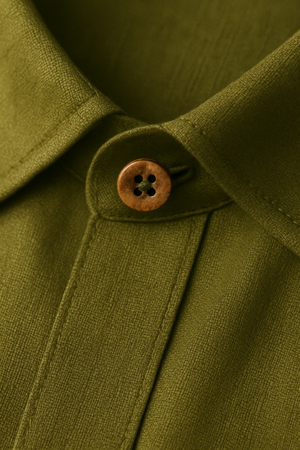 Olive Linen Shirt