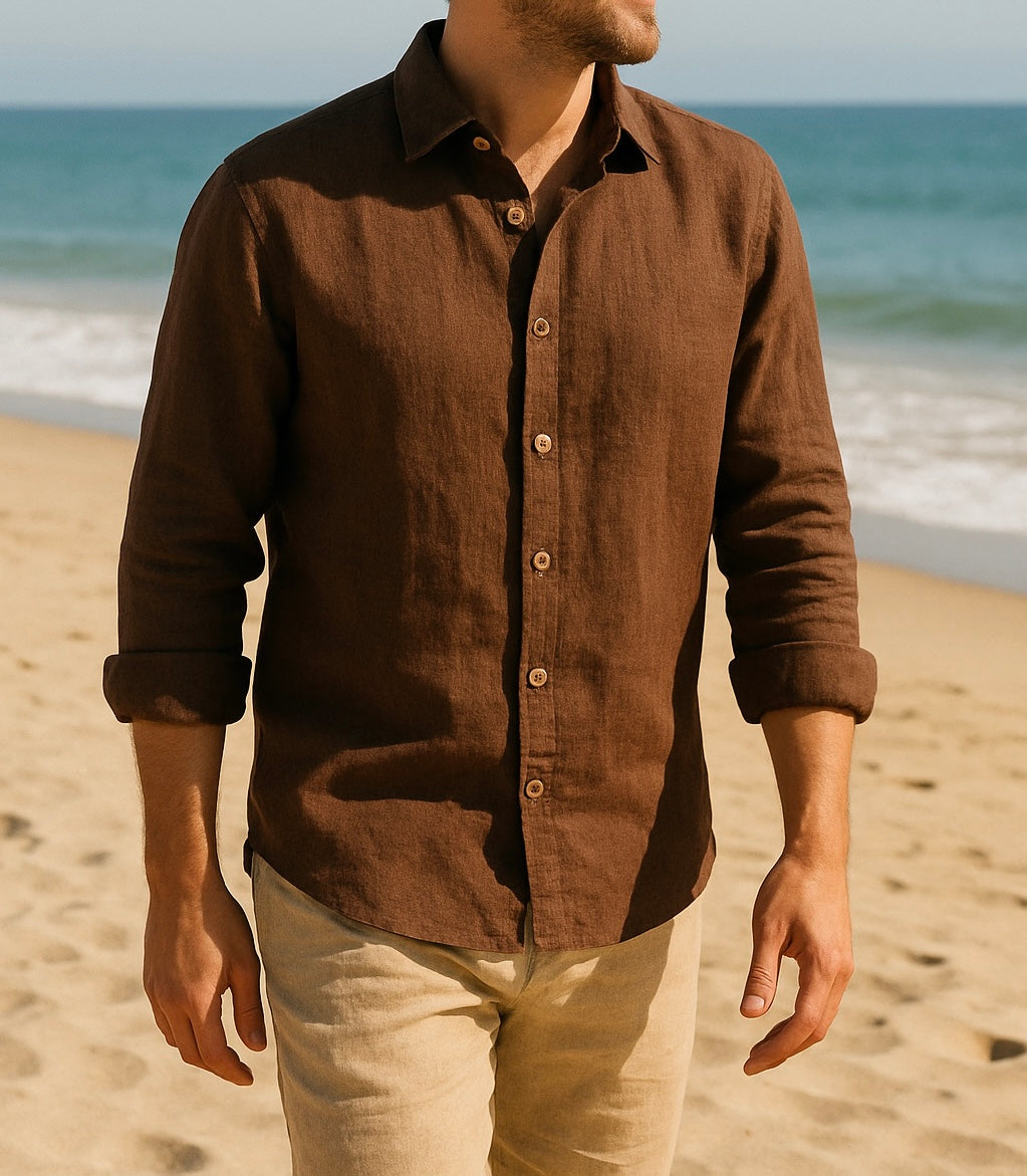 Brown Linen Shirt