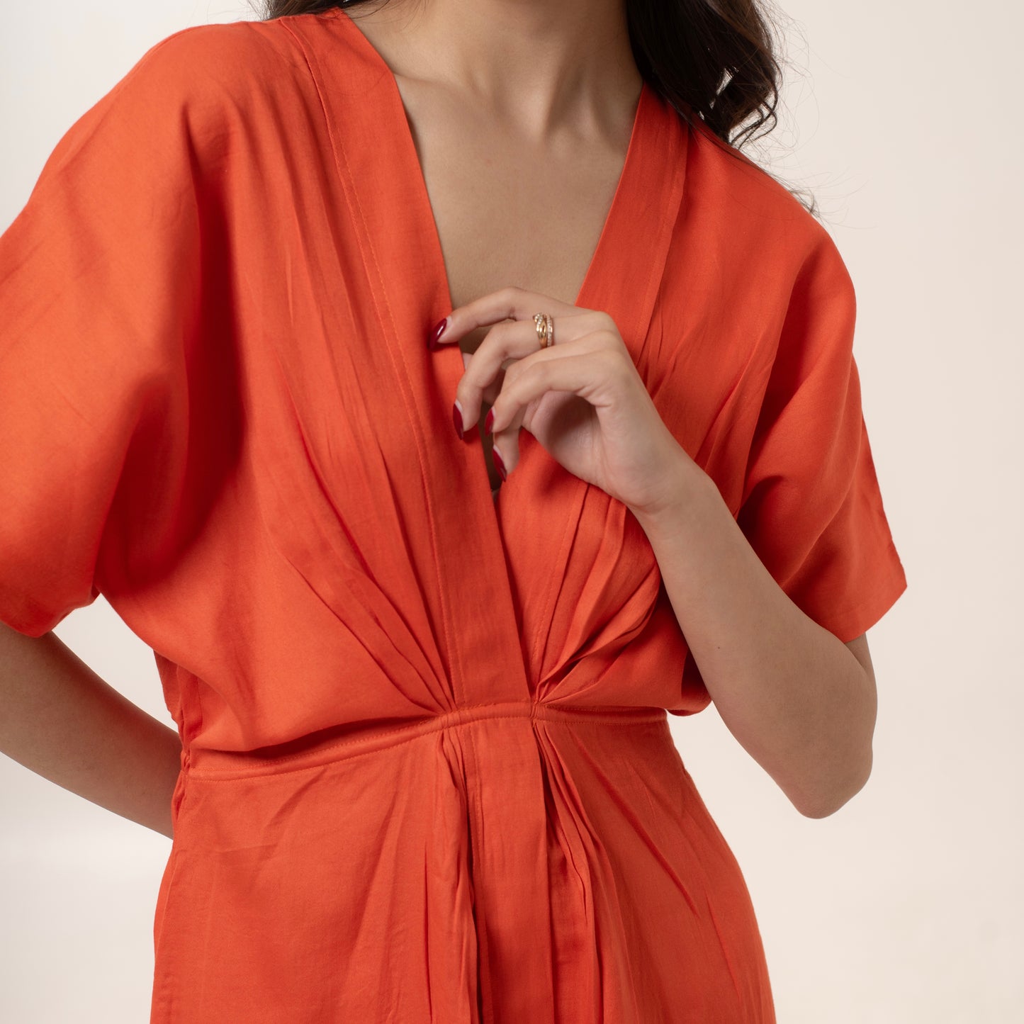Orange Flowy Dress