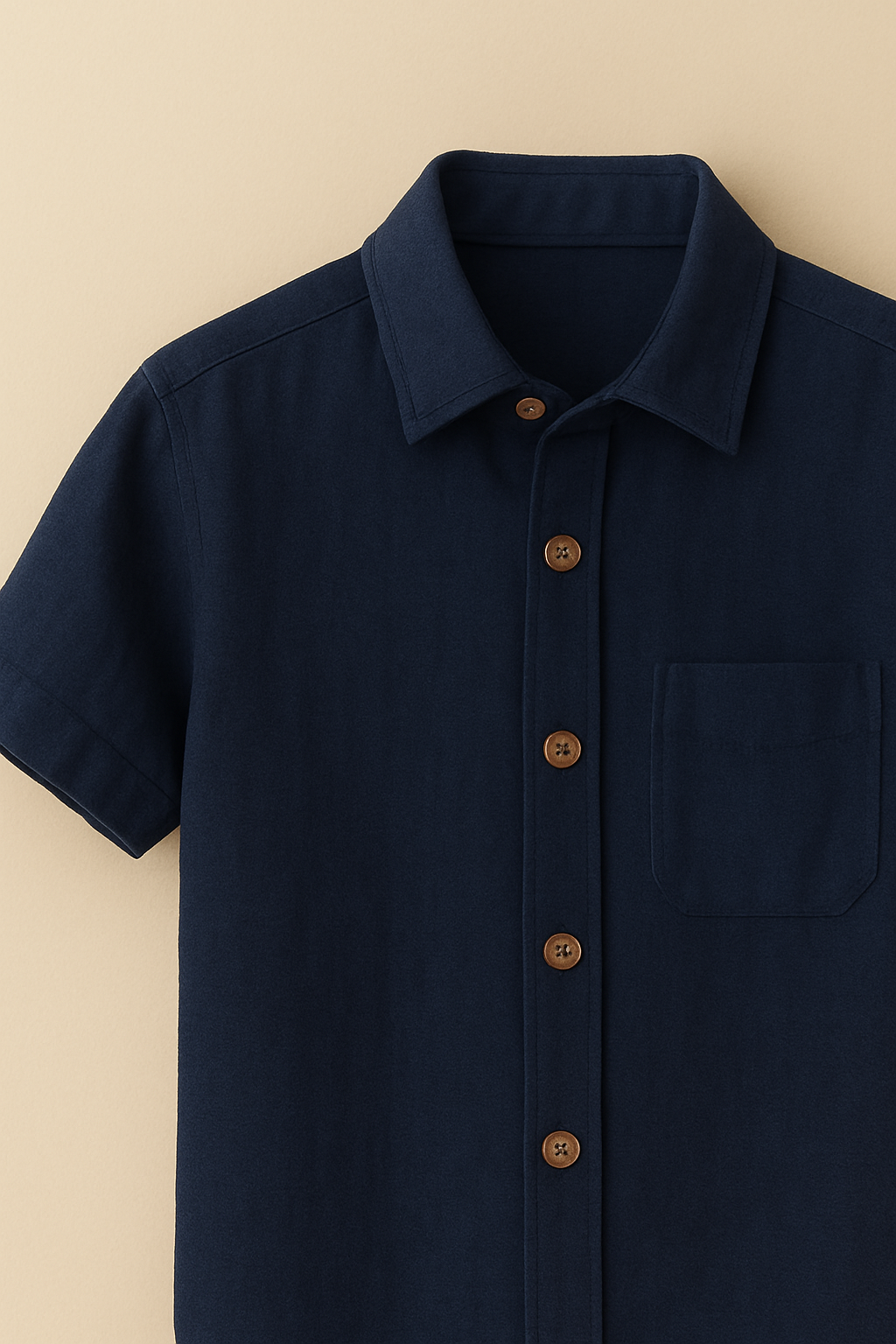 Navy Blue Linen Shirt