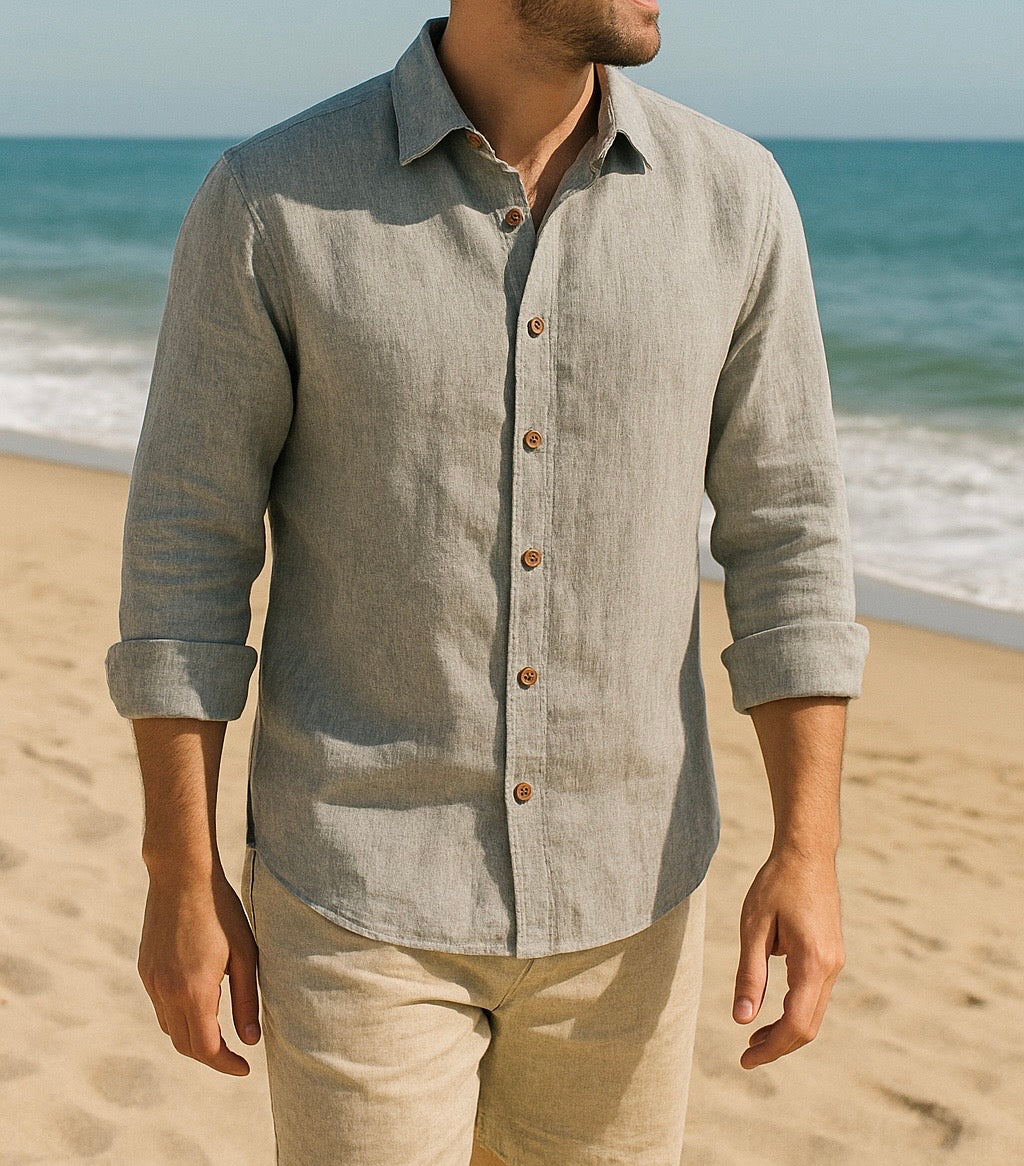 Grey Linen Shirt