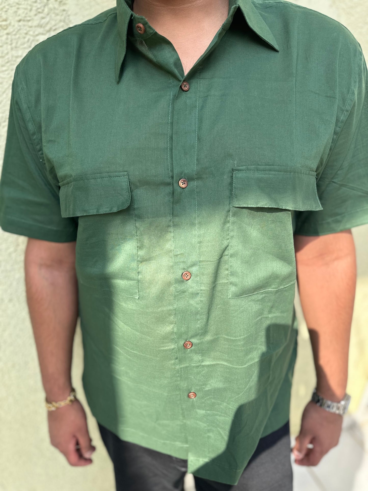 Olive Green Military Shirt