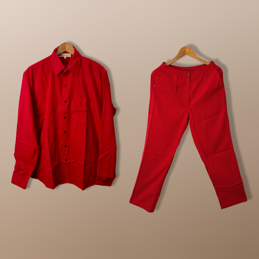 Linen Surkh Co-ord Set