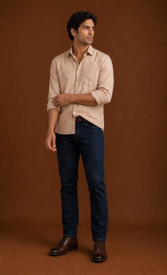 Beige Linen Shirt
