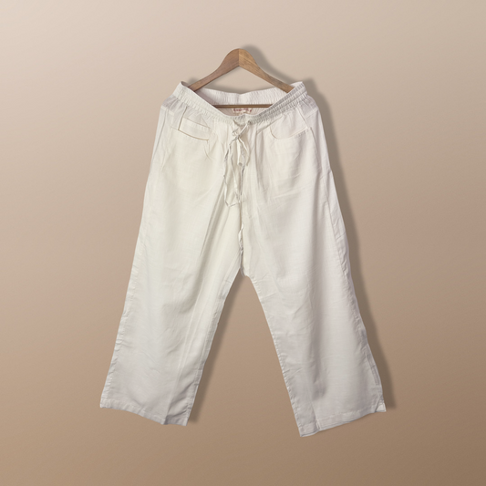 Linen Malai Elastic Trousers