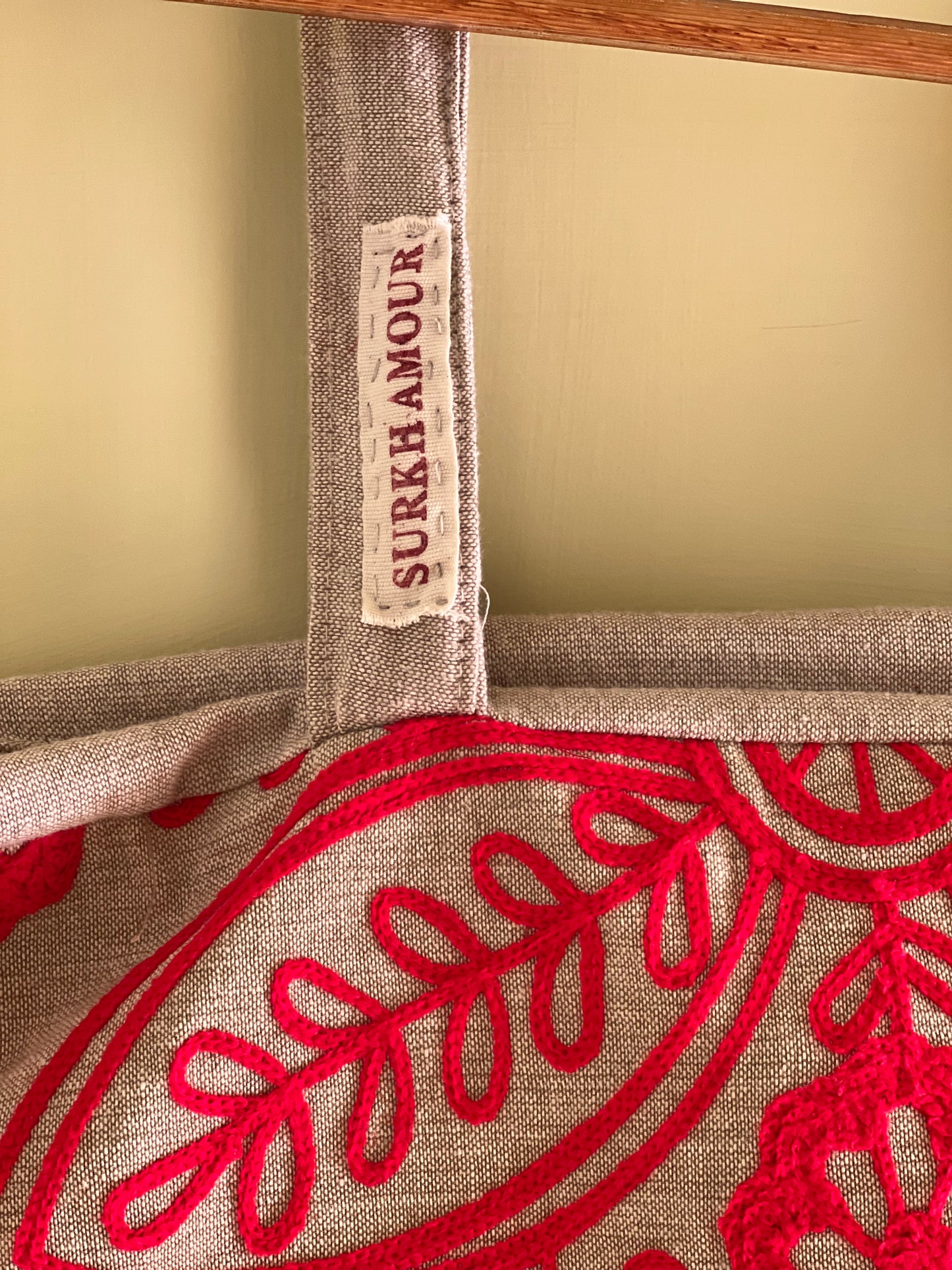 Cotton Canvas Embroidery Tote Bag