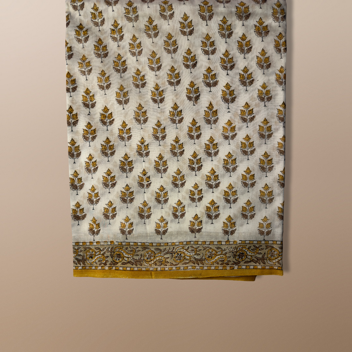 Handblock Mulmul Saree