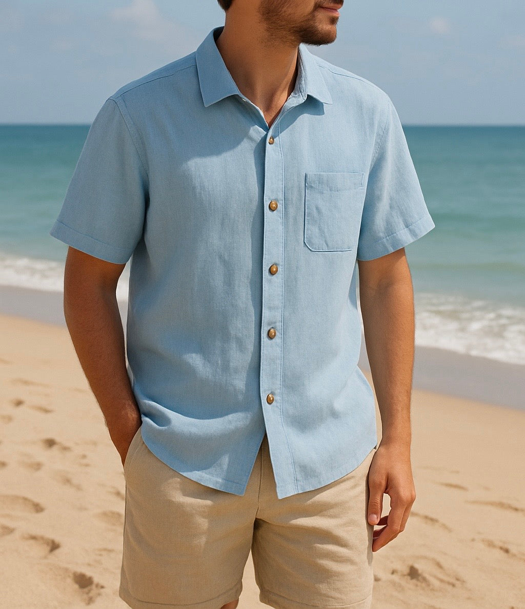 Light Blue Linen Shirt