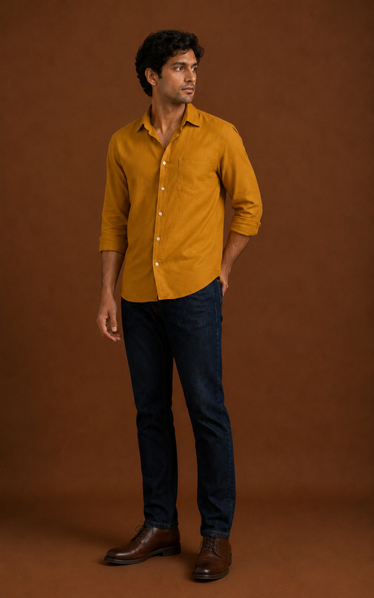 Mustard Linen Shirt
