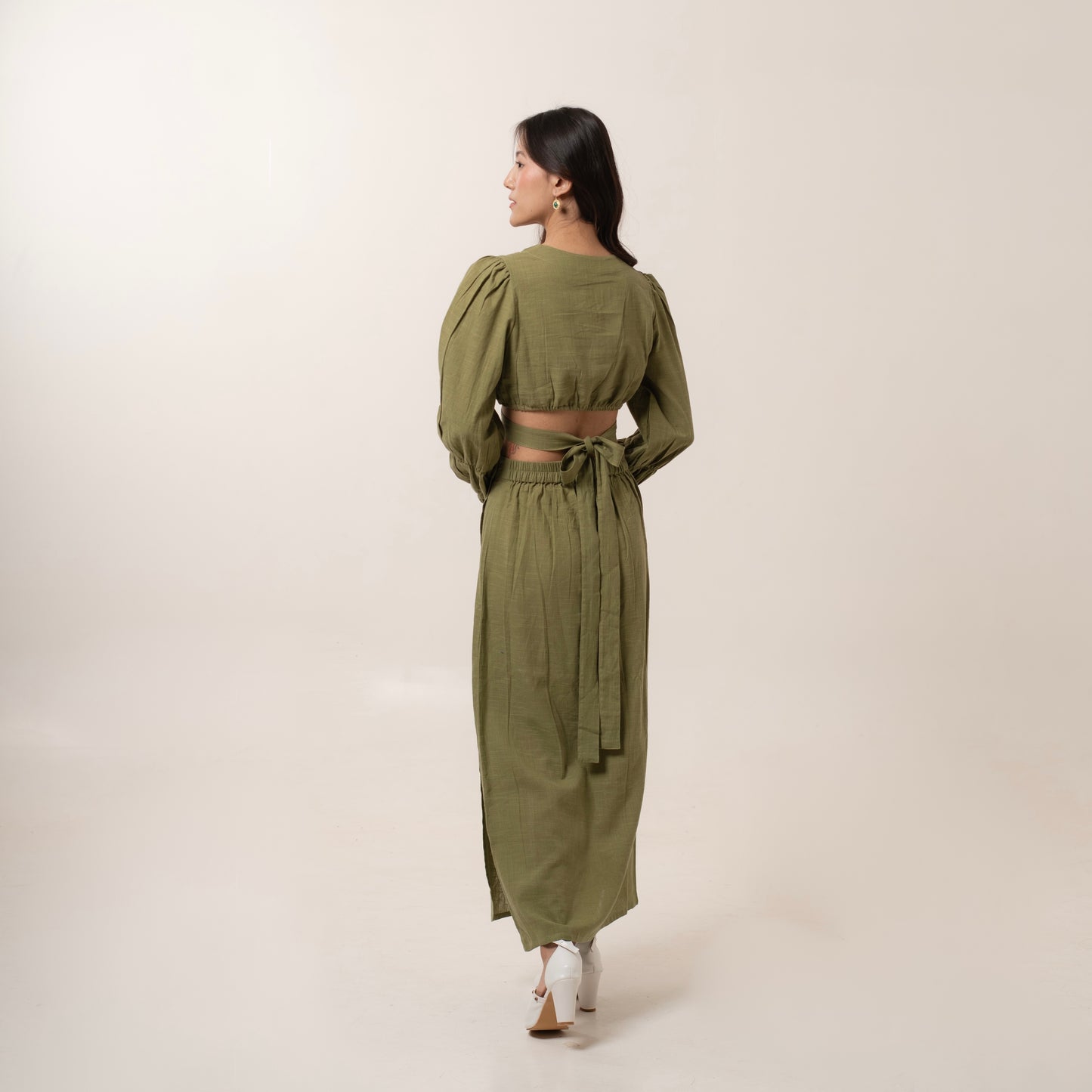 Olive Skirt Set