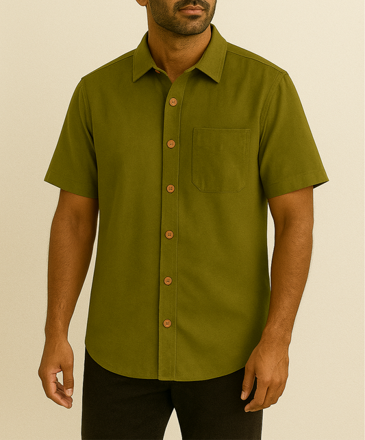 Olive Linen Shirt
