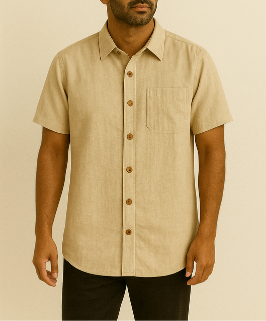 Beige Linen Shirt