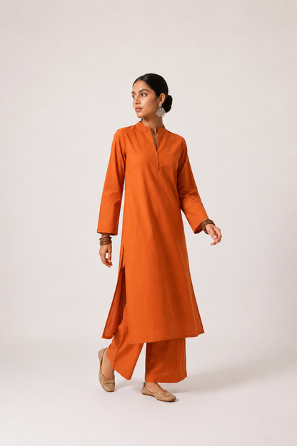 Rust Kurta