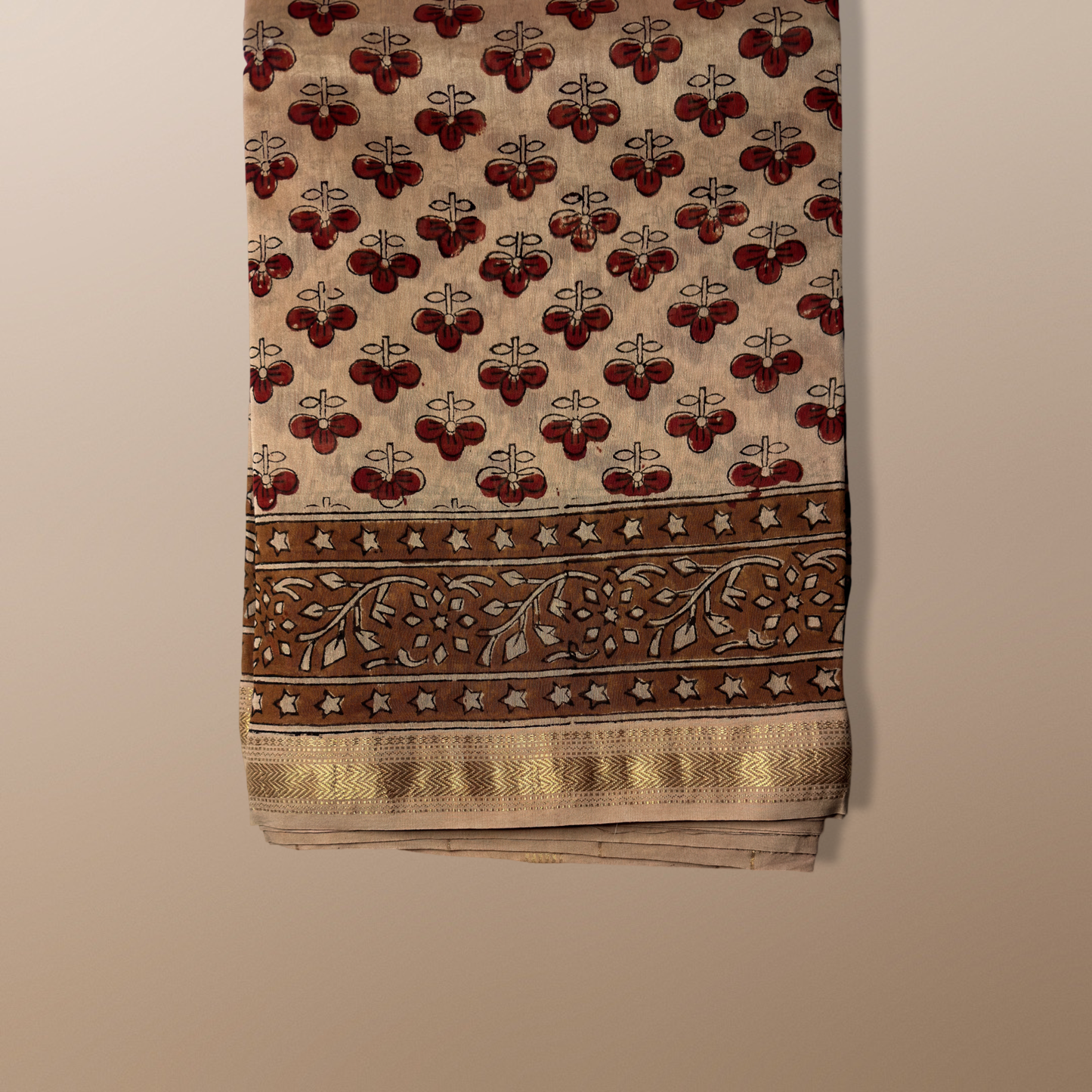 Bagru Handblock Chanderi Saree