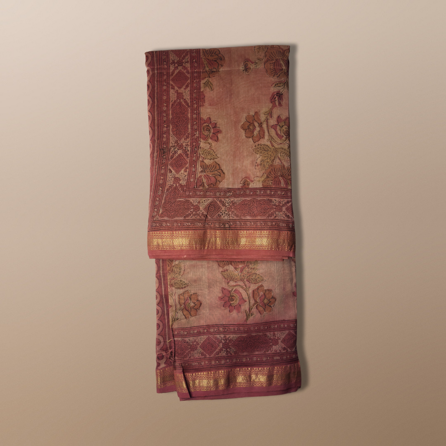 Ajrak Dabu Silk Saree