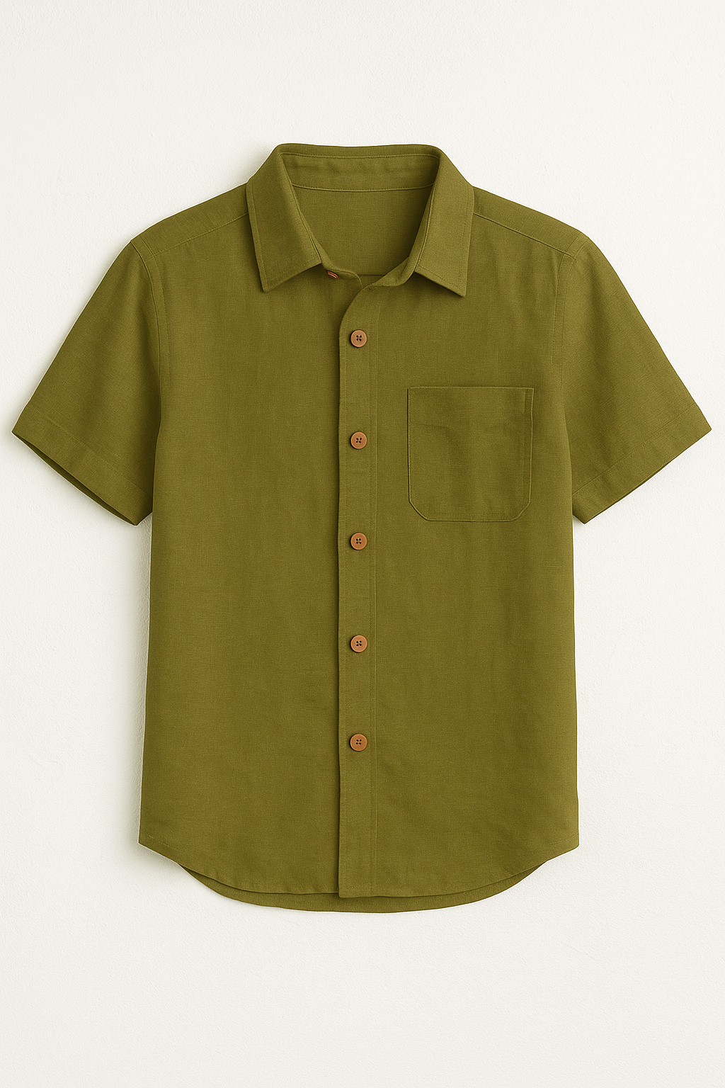 Olive Linen Shirt