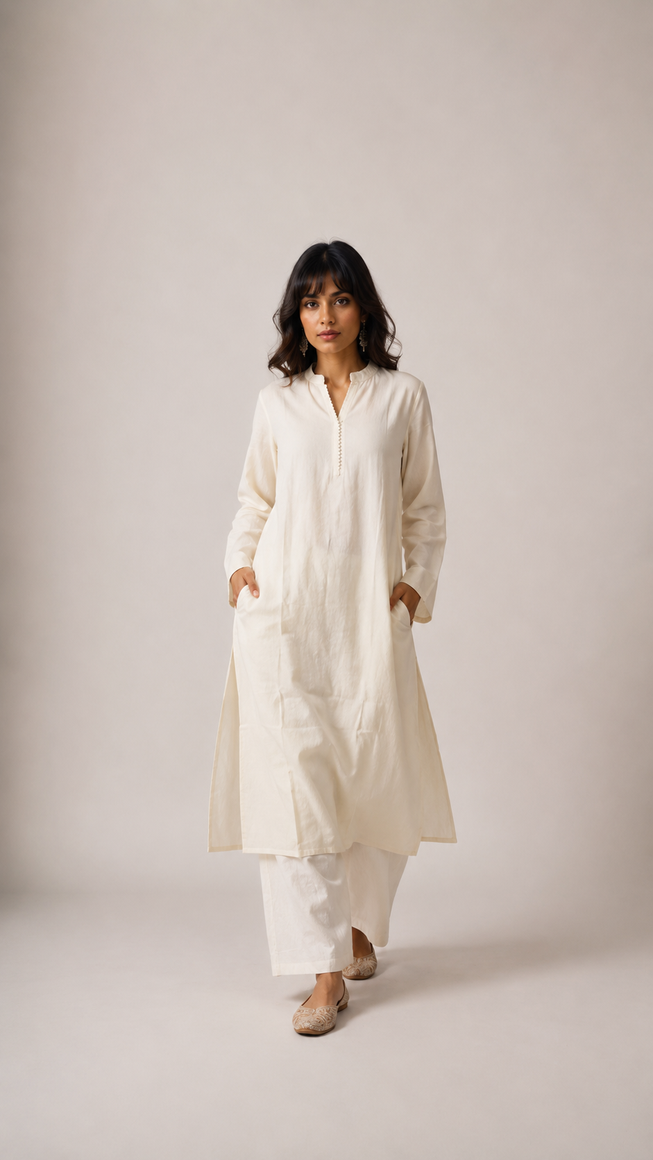 Cream Kurta