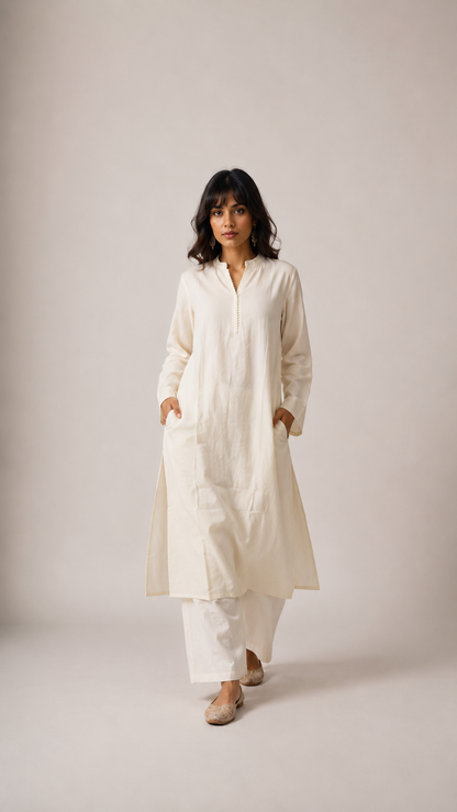 Cream Kurta