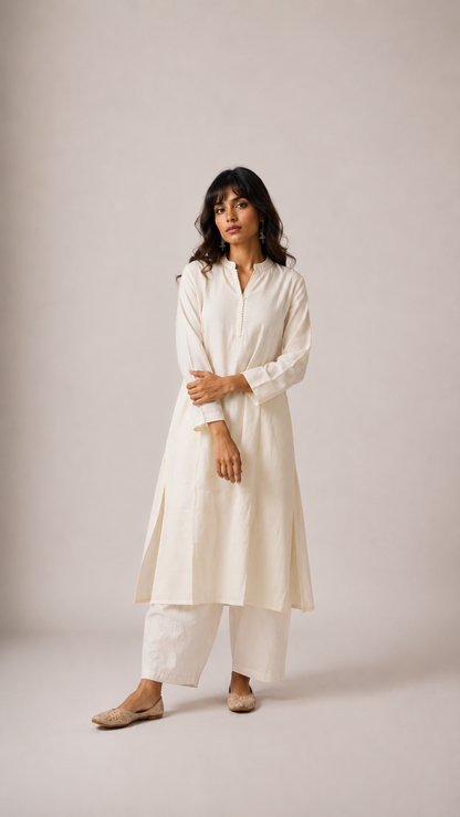 Cream Kurta